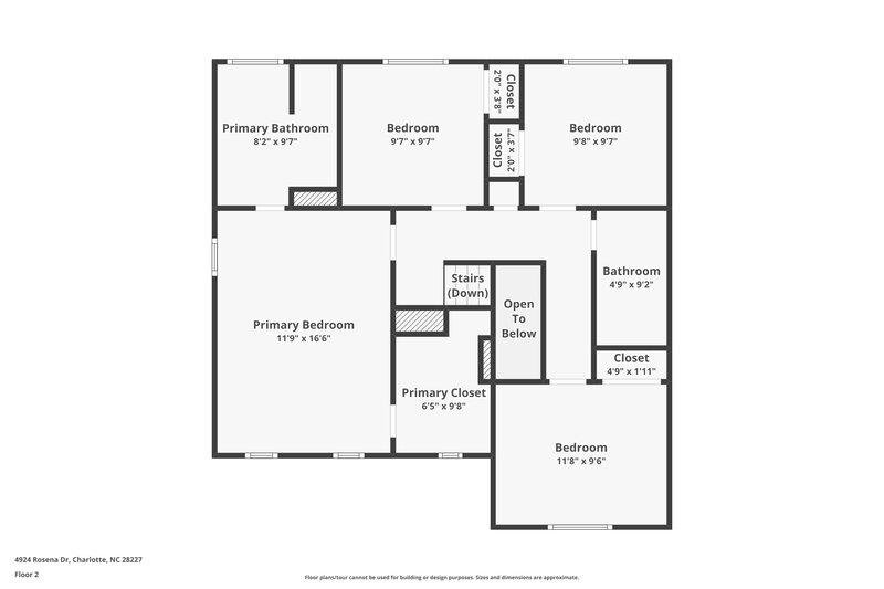 1,935/Mo, 4924 Rosena Dr Charlotte, NC 28227 Floor Plan View 2