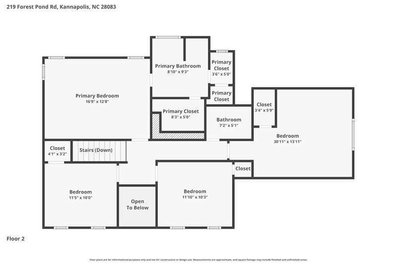 2,305/Mo, 219 Forest Pond Rd Kannapolis, NC 28083 Floor Plan View 2