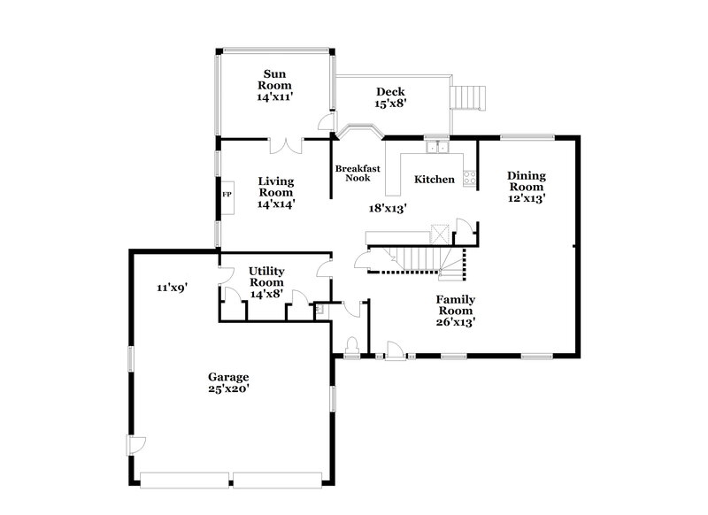 2,315/Mo, 7311 Glen Brook Ln Charlotte, NC 28269 Floor Plan View