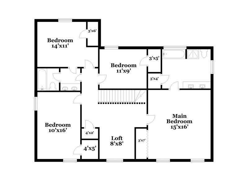 2,315/Mo, 7311 Glen Brook Ln Charlotte, NC 28269 Floor Plan View 2