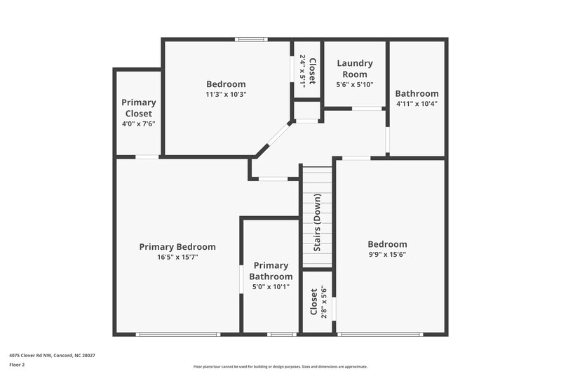 1,895/Mo, 4075 Clover Rd NW Concord, NC 28027 Floor Plan View 2