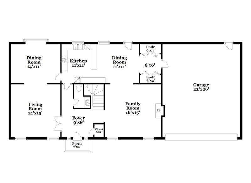 2,340/Mo, 7225 Canyon Dr Charlotte, NC 28262 Floor Plan View