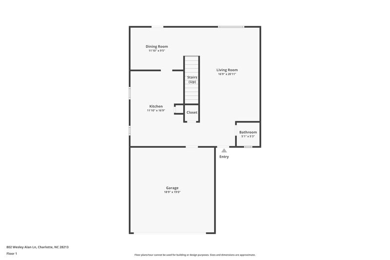 2,090/Mo, 802 Wesley Alan Ln Charlotte, NC 28213 Floorplan View