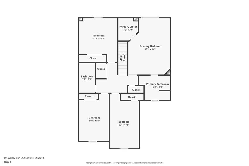 2,090/Mo, 802 Wesley Alan Ln Charlotte, NC 28213 Floorplan View 2