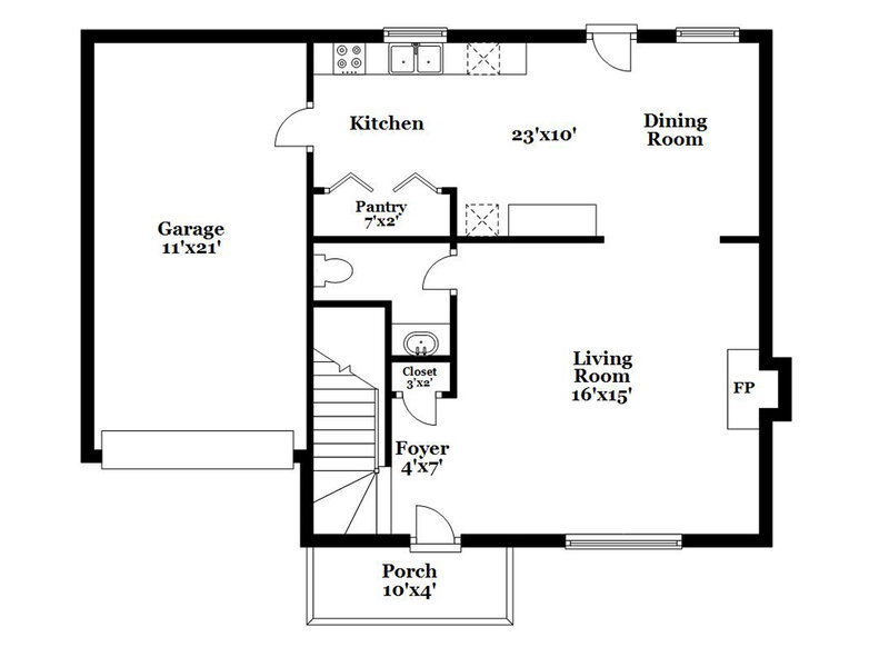 1,910/Mo, 326 Kingville Dr Charlotte, NC 28213 Floor Plan View