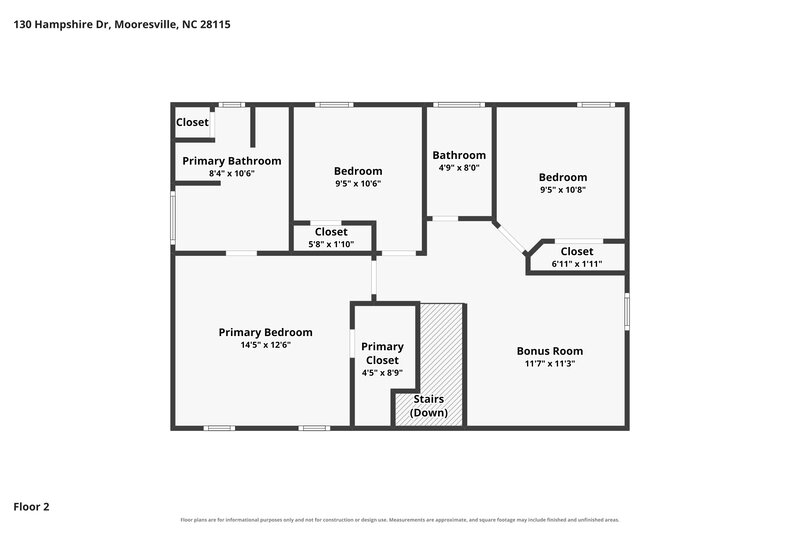 1,980/Mo, 130 Hampshire Dr Mooresville, NC 28115 Floor Plan View 2