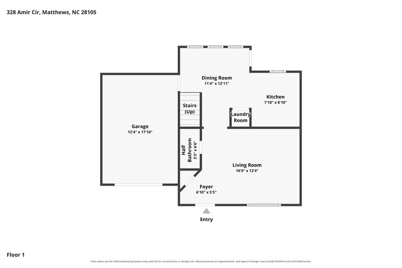 2,060/Mo, 328 Amir Cir Matthews, NC 28105 Floor Plan View