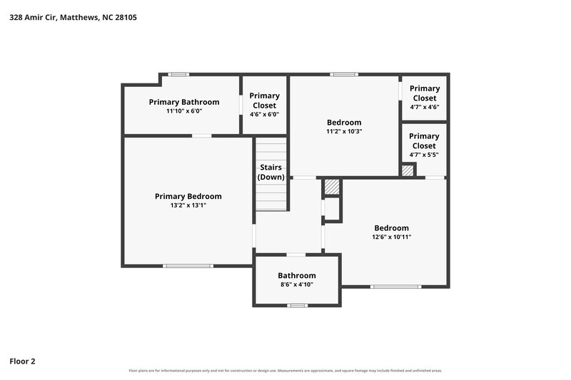 2,060/Mo, 328 Amir Cir Matthews, NC 28105 Floor Plan View 2