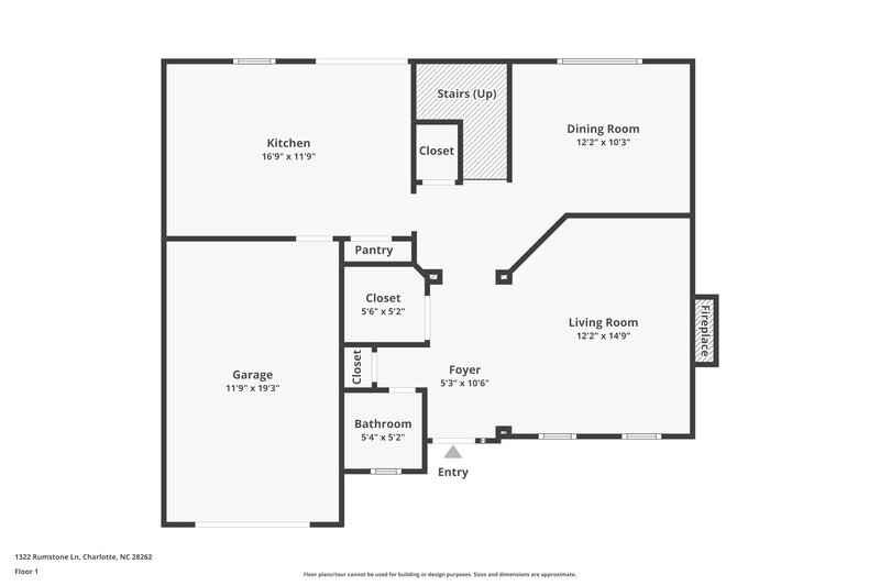 2,150/Mo, 1322 Rumstone Ln Charlotte, NC 28262 Floor Plan View