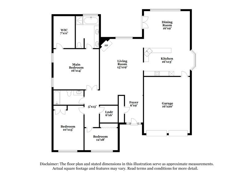 1,850/Mo, 2844 Eagle View Pl NW Concord, NC 28027 Floor Plan View
