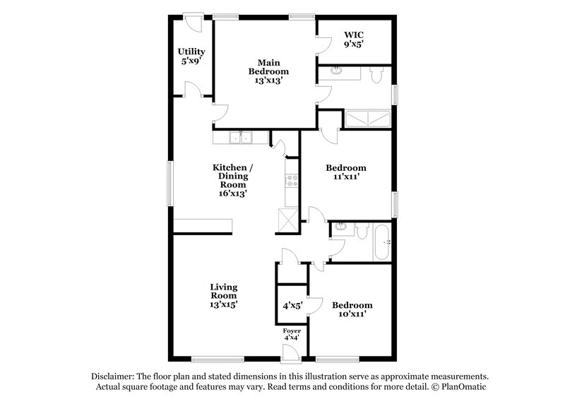 1,890/Mo, 3861 Sarah Dr NW Concord, NC 28027 Floor Plan View