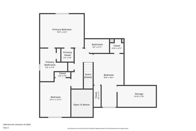 1,875/Mo, 6406 Nevin Rd Charlotte, NC 28262 Floor Plan View 2