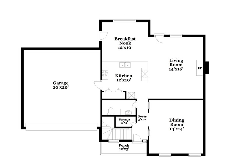 1,975/Mo, 3606 Sipes Ln Charlotte, NC 28269 Floor Plan View