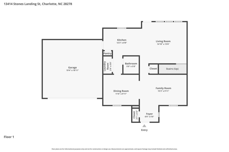 2,260/Mo, 13414 Stones Landing St Charlotte, NC 28278 Floorplan View 2