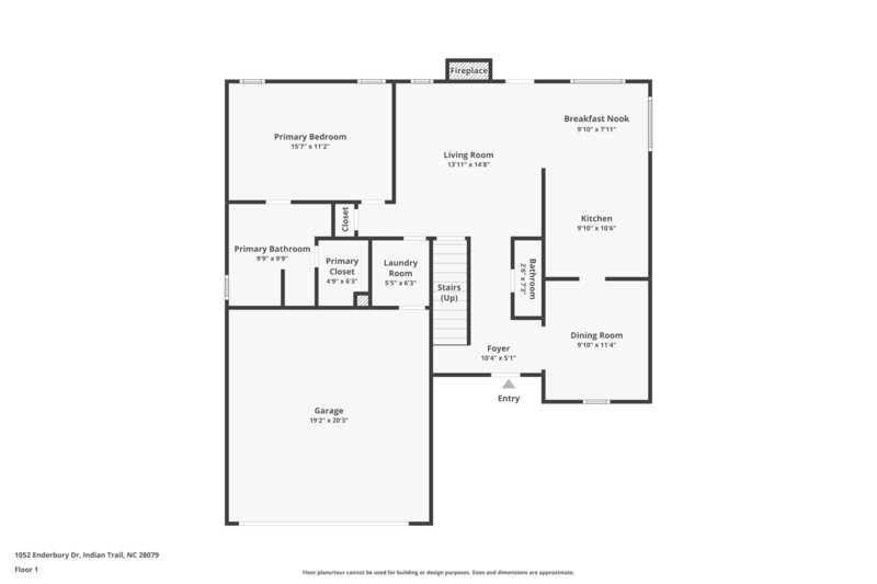 2,060/Mo, 1052 Enderbury Dr Indian Trail, NC 28079 Floorplan View