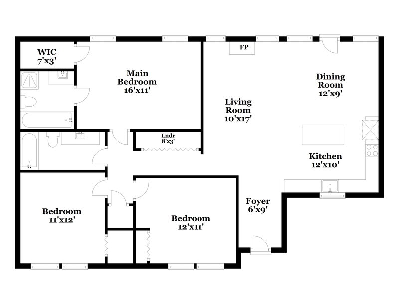 1,740/Mo, 6414 Pence Grove Rd Charlotte, NC 28215 Floor Plan View