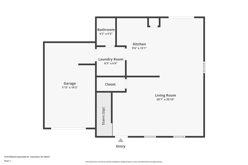 1,855/Mo, 7218 William Reynolds Dr Charlotte, NC 28215 Floor Plan View