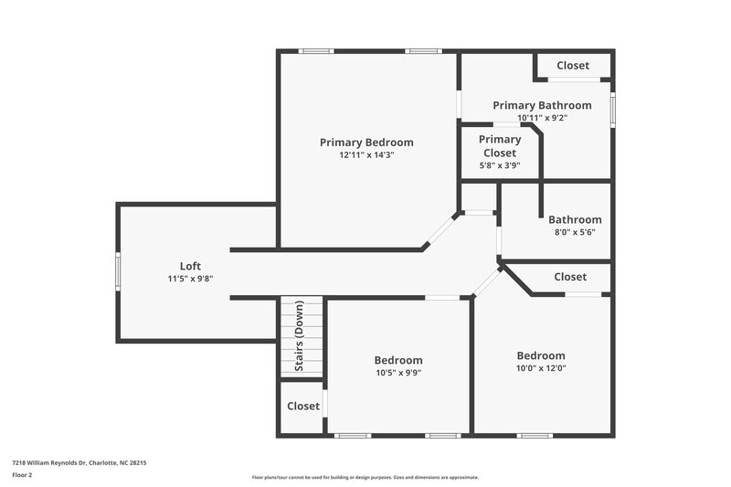 1,855/Mo, 7218 William Reynolds Dr Charlotte, NC 28215 Floor Plan View 2
