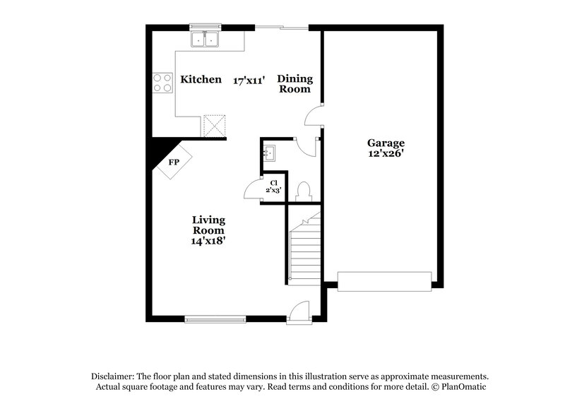 1,865/Mo, 6717 Broad Valley Ct. Charlotte, NC 28216 Floor Plan View