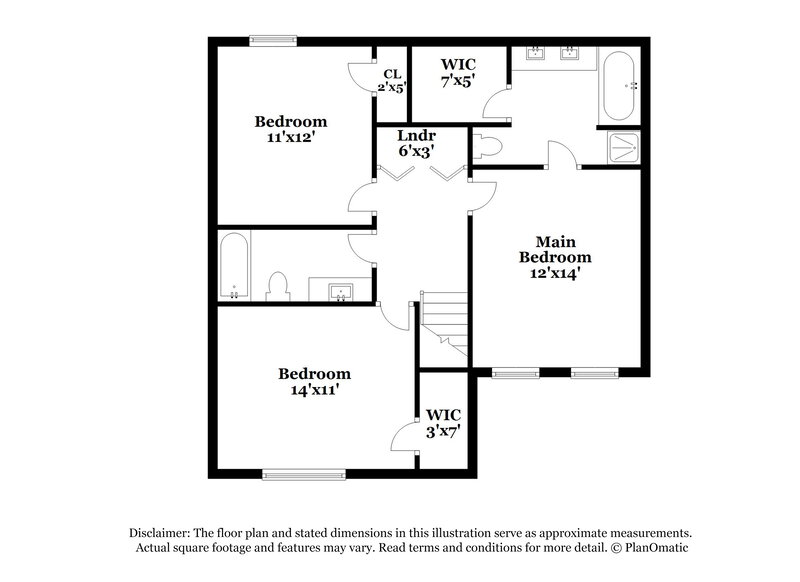 1,865/Mo, 6717 Broad Valley Ct. Charlotte, NC 28216 Floor Plan View 2