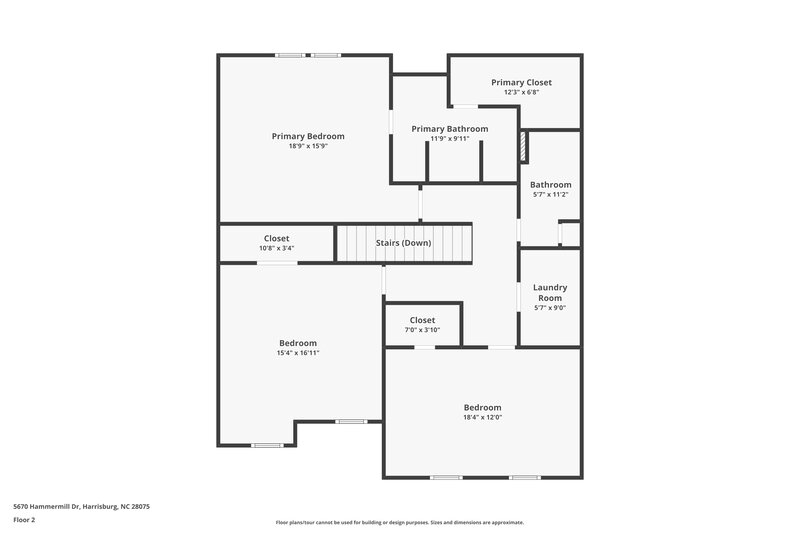 2,300/Mo, 5670 Hammermill Dr Harrisburg, NC 28075 Floor Plan View 2