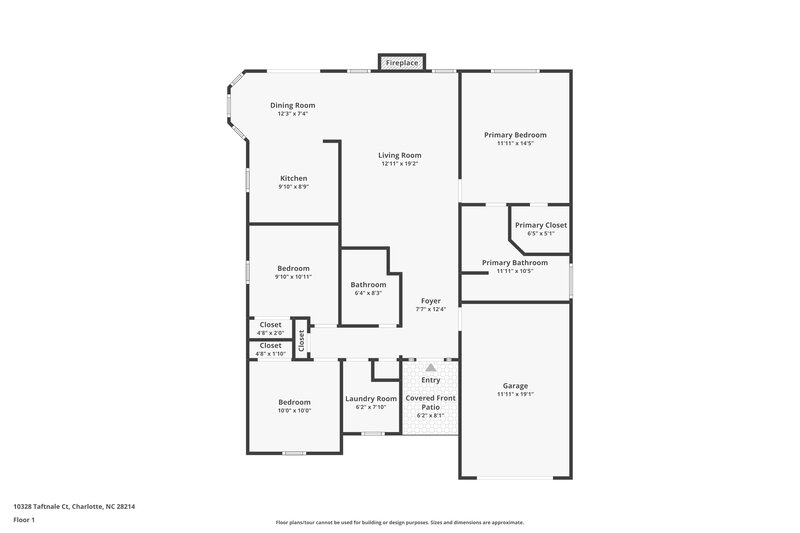 1,735/Mo, 10328 Taftnale Ct Charlotte, NC 28214 Floor Plan View