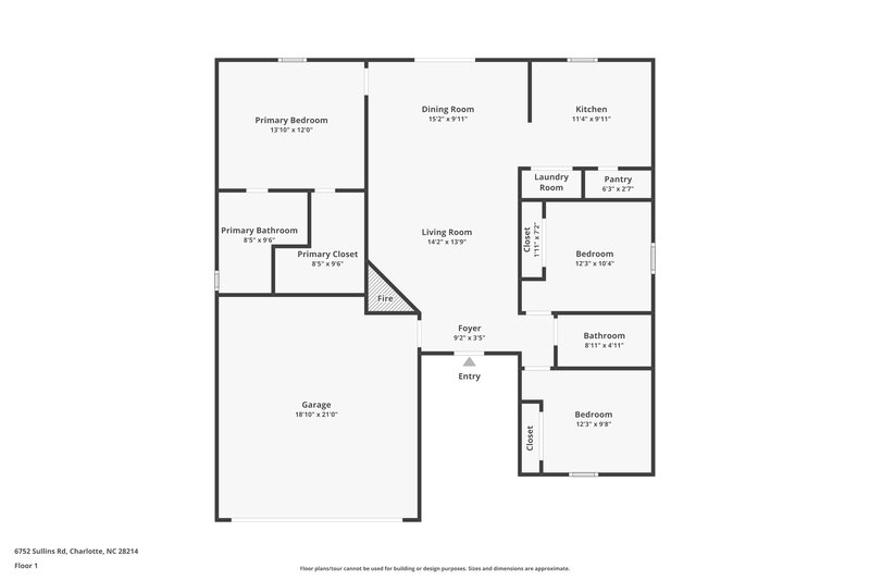 1,960/Mo, 6752 Sullins Rd Charlotte, NC 28214 Floor Plan View