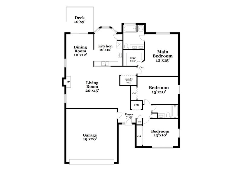 1,830/Mo, 9233 Oren Thompson Rd Charlotte, NC 28213 Floor Plan View