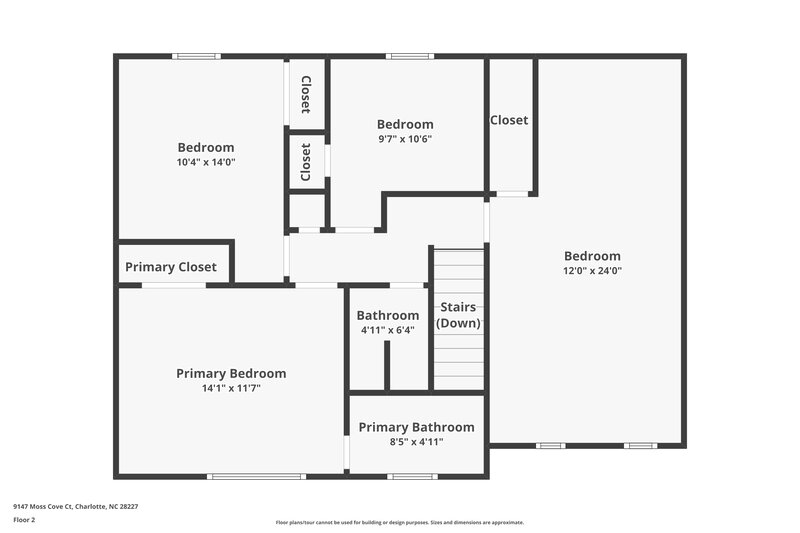 1,870/Mo, 9147 Moss Cove Ct Charlotte, NC 28227 Floor Plan View 2