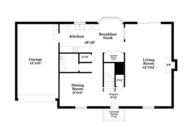 1,700/Mo, 2212 Sloan Dr Charlotte, NC 28208 Floor Plan View