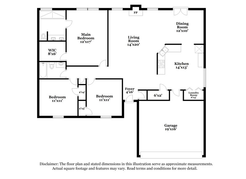 2,770/Mo, 4272 Maybrook Ct SW Concord, NC 28027 Floor Plan View