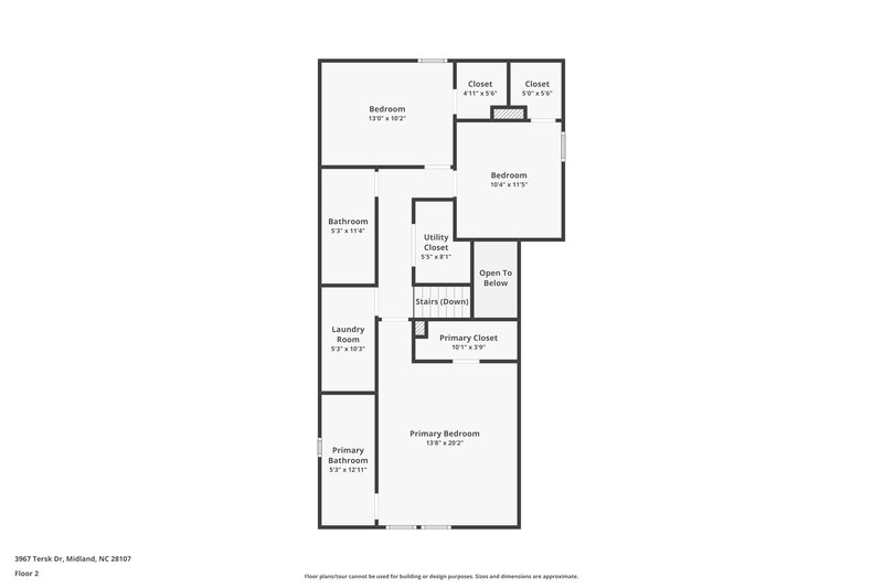 1,785/Mo, 3967 Tersk Dr Midland, NC 28107 Floor Plan View 2