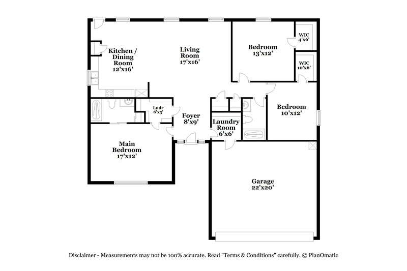 1,875/Mo, 9912 Peppermint Ln Charlotte, NC 28215 Floor Plan View