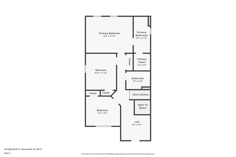 1,615/Mo, 149 High Bluff Cir Mooresville, NC 28115 Floor Plan View 2