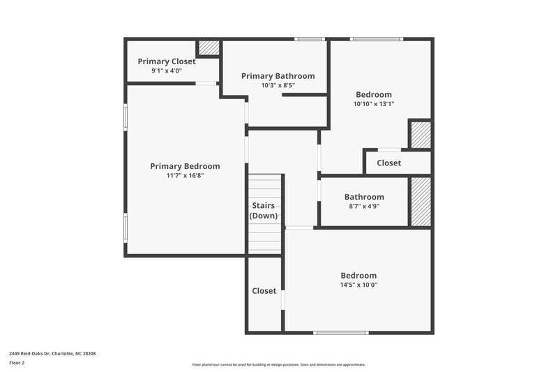 1,845/Mo, 2449 Reid Oaks Dr Charlotte, NC 28208 Floor Plan View 2