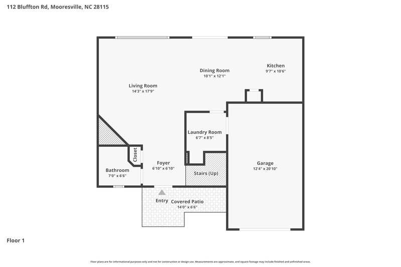 2,120/Mo, 112 Bluffton Rd Mooresville, NC 28115 Floor Plan View