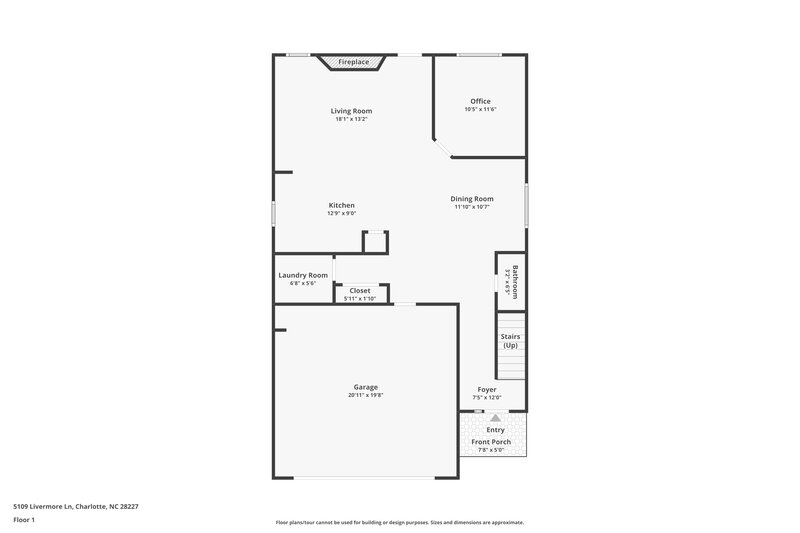 2,080/Mo, 5109 Livermore Ln Charlotte, NC 28227 Floor Plan View