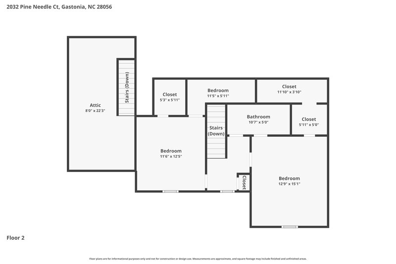 2,245/Mo, 2032 Pine Needle Ct Gastonia, NC 28056 Floor Plan View 2