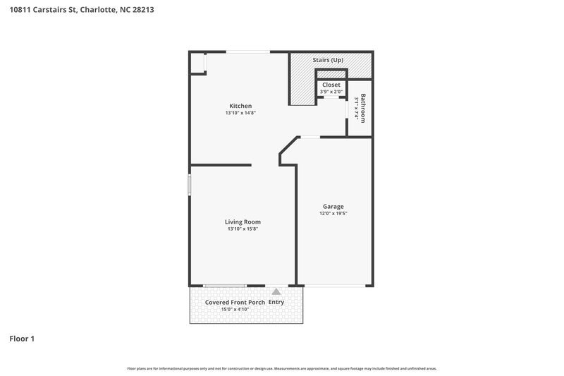 1,830/Mo, 10811 Carstairs St Charlotte, NC 28213 Floor Plan View