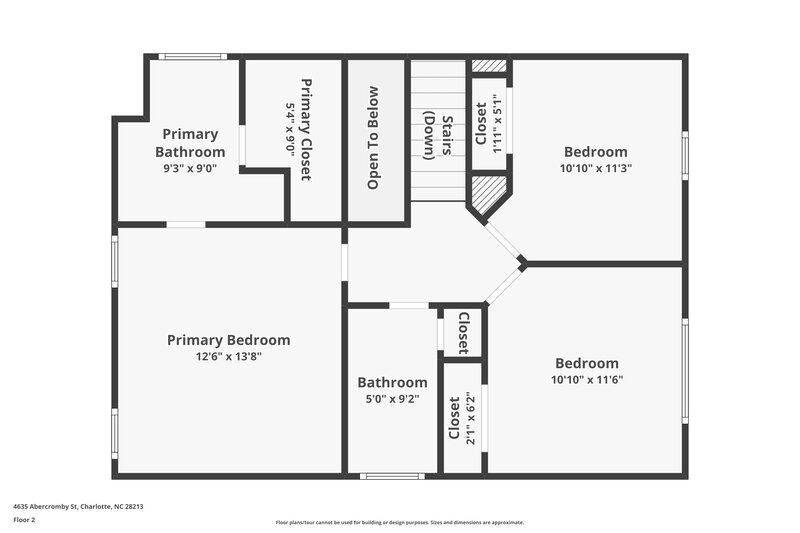1,875/Mo, 4635 Abercromby Street Charlotte, NC 28213 Floor Plan View 2
