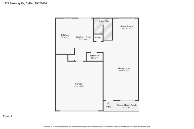 2,040/Mo, 1924 Eastway Dr Dallas, NC 28034 Floor Plan View
