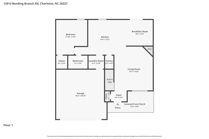2,345/Mo, 12013 Bending Branch Rd Charlotte, NC 28227 Floor Plan View 2