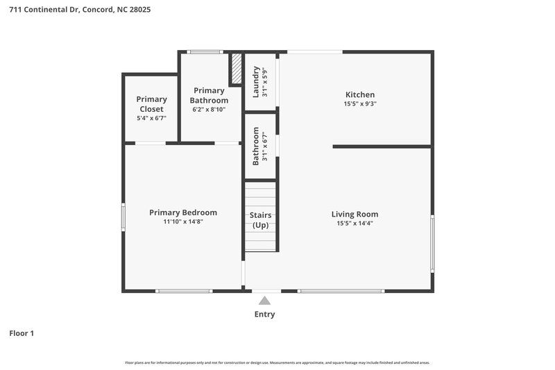 1,915/Mo, 711 Continental Dr Concord, NC 28025 Floor Plan View