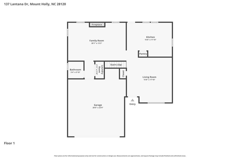 2,055/Mo, 137 Lantana Dr Mount Holly, NC 28120 Floor Plan View