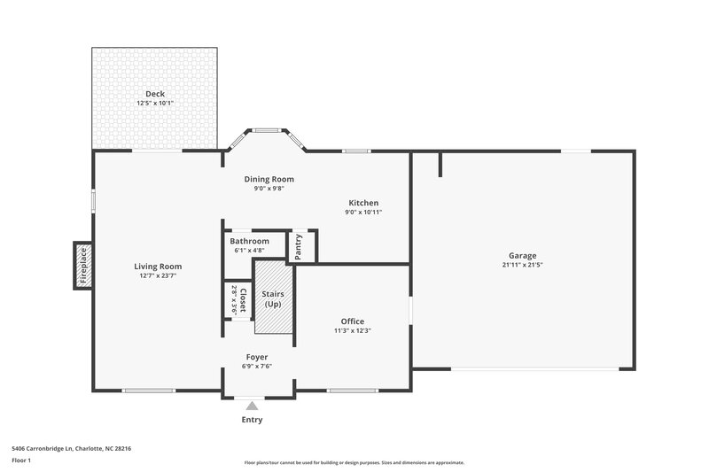 2,015/Mo, 5406 Carronbridge Ln Charlotte, NC 28216 Floor Plan View