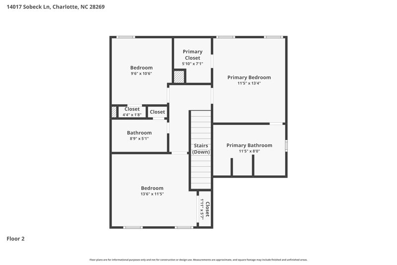 2,040/Mo, 14017 Sobeck Ln Charlotte, NC 28269 Floor Plan View 2