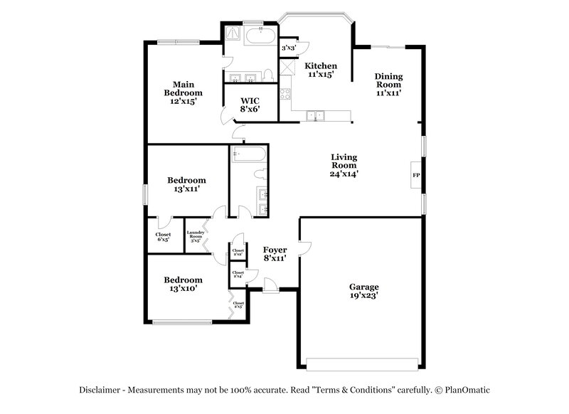 2,150/Mo, 1514 Jeffrey Bryan Dr Charlotte, NC 28213 Floor Plan View