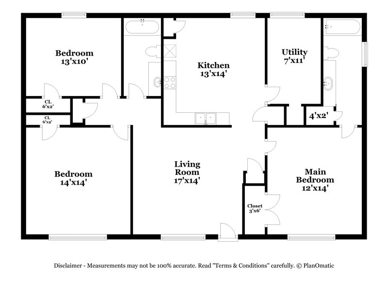 2,500/Mo, 1009 S Ridge Ave Kannapolis, NC 28083 Floor Plan View
