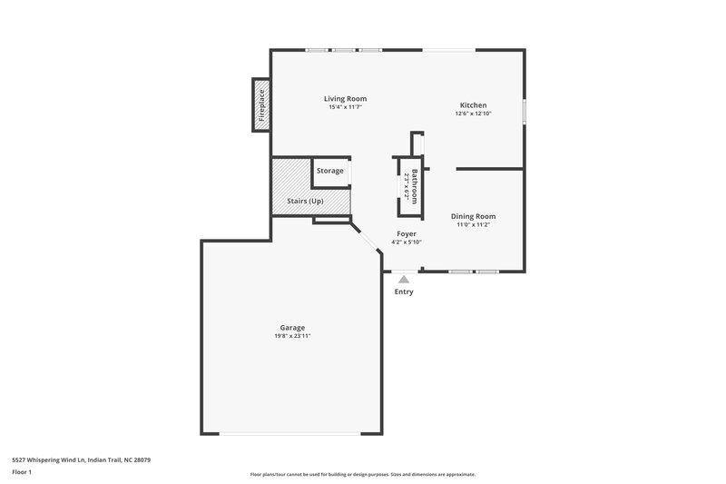 1,790/Mo, 5527 Whispering Wind Ln Indian Trail, NC 28079 Floor Plan View