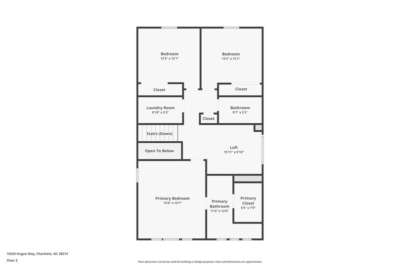 1,885/Mo, 10243 Hugue Way Charlotte, NC 28214 Floorplan View 2